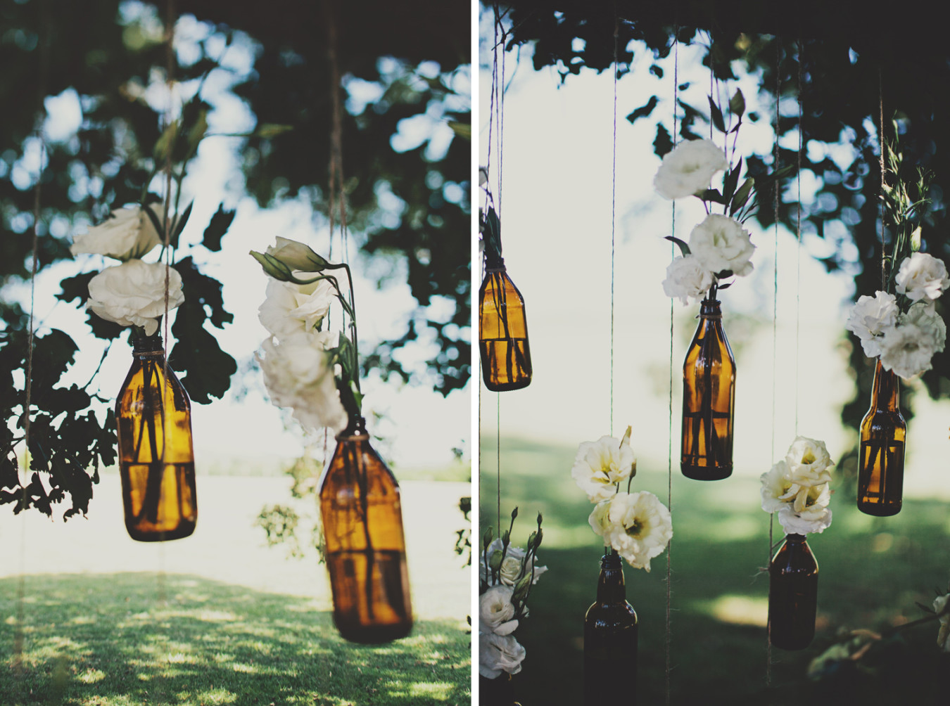5 Fun Floral Decor Ideas-hanging bottles image