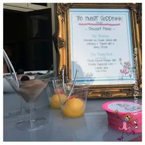 The Party Goddess menu at an event for creative professionals image