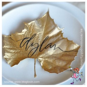 10 Thanksgiving Entertaining Ideas-gold leaf image