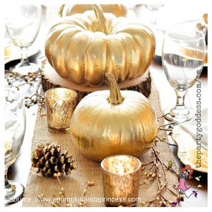 10 Thanksgiving Entertaining Ideas-gold pumpkins image