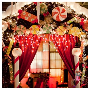 10 Merry & Bright Holiday Party Ideas-large gingerbread house image