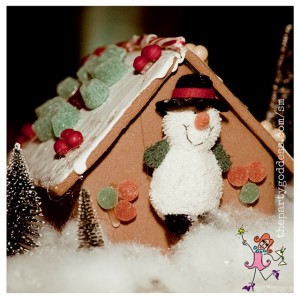 10 Merry & Bright Holiday Party Ideas-snowman gingerbread hous image