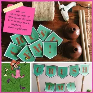 10 Super Bowl DIY Ideas From The 99¢ Store-crush em & rip em sign image