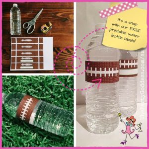 Free Printables For Your Diy Super Bowl Party Football Water Bottle Labels The Party Goddessthe Party Goddess