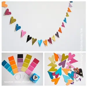 DIY Valentine's Day Ideas That You'll LOVE!-colorful garland image