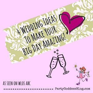 4 Wedding Ideas To Make Your Big Day Amazing! The Party Goddess, LA's best full service event planner, can make your wedding ridiculously fabulous! http://bit.ly/215zrbj #weddings #weddingideas #weddingplanner-recap imag