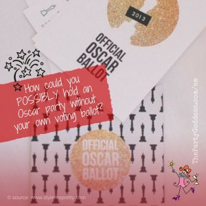 Roll Out The Red Carpet For The Oscars - Oscar ballot image - The Party Goddess, LA's best full service event planner, reveals the 7 best Oscar party ideas on Pinterest to make your party ridiculously fabulous! http://bit.ly/1WuDz1p #oscars #redcarpet #eventprofs