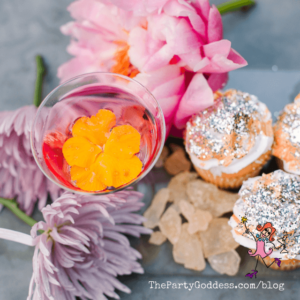 Nothing's Better Than A Springtime Pop Of Color - cocktail, cupcakes and flowers