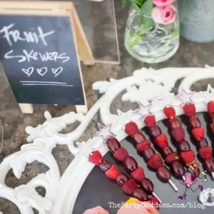 Pink And Sparkly And All Things Girly Girl! Pink and bling is my thing! The Party Goddess, LA's full service event planner who makes any party ridiculously fab, shares ideas and inspiration for any girly girl! Check it out at https://thepartygoddess.com/pink-sparkly-things-girly-girl @maiasphoto #JohnChapple - fruit skewers