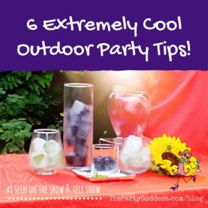 6 Extremely Cool Outdoor Party Tips! Cool beverages are a must! The Party Goddess, LA's best full service event planner who can make any party ridiculously fabulous, shares outdoor party tips! Check it out at https://thepartygoddess.com/6-extremely-cool-outdoor-party-tips #theshowandtellshowtv #summer #outdoorpartytips #outdoorparty - recap image