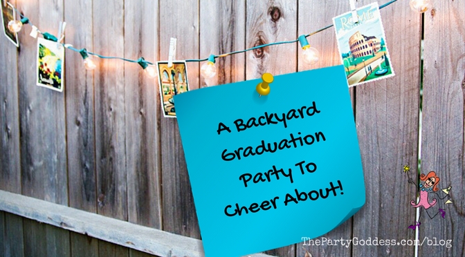 A Backyard Graduation Party To Cheer About! Planning an outdoor party? The Party Goddess, LA's best full service event planner, shares ideas from this ridiculously fabulous backyard graduation party! Check it out at https://thepartygoddess.com/backyard-graduation-party-cheer @maiasphoto #backyardgraduationparty #graduationparty #backyardparty - blog image
