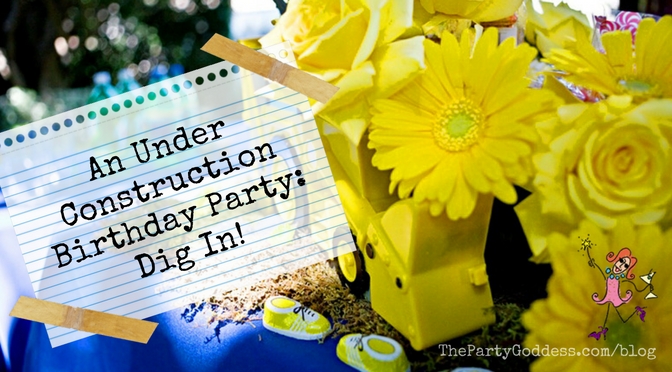 An Under Construction Birthday Party: Dig In! Hard hats required! The Party Goddess, LA's best full service event planner, reveals images from a construction birthday party for Britney Spears's sons. Check it out at https://thepartygoddess.com/construction-birthday-party-dig-in #constructionbirthdayparty #kidsparty #BritneySpears - blog image