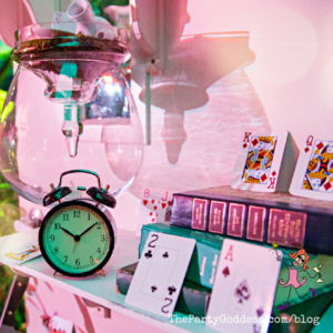 Follow Alice In Wonderland Down The Rabbit Hole! Planning a party? The Party Goddess, LA's best full service event planner, shares ridiculously fab Halloween party ideas with an Alice In Wonderland twist! @maiasphoto #aliceinwonderland #halloween #halloweenparty - decor image