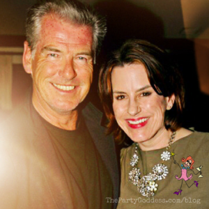 The Essential Guide To Giving Thanks, Fab Style! No time to make a thankful list? Let The Party Goddess inspire you with her top 7 reasons for giving thanks for the fabulous and fantastic in her life! Check it out at https://thepartygoddess.com/essential-guide-giving-thanks-fab-style #thanksgiving #givingthanks #PierceBrosnan #ArroyoChopHouse @maiasphoto - Pierce Brosnan & Marley image