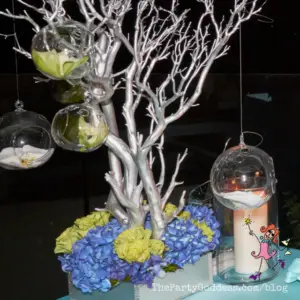 Let It Bloom! Swooning Over Winter White & Blue! OMG! Loving this color palette! The Party Goddess, LA's best full service event planner, shares winter white flowers and decor for any season or occasion! Check it out at https://thepartygoddess.com/let-bloom-swooning-winter-white-blue #flowers #JohnChapple - table decor
