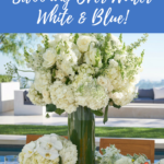 Let It Bloom! Swooning Over Winter White & Blue - Pinterest title image