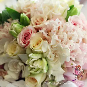 Pop The Champagne! It's Engagement Season! Here comes the bride! The Party Goddess, LA's best full service wedding planner, celebrates engagement season with a look at a gorgeous beach wedding! Check it out at https://thepartygoddess.com/pop-champagne-engagement-season #thebecker #eventplanner #eventprofs #weddings - wedding bouquet image