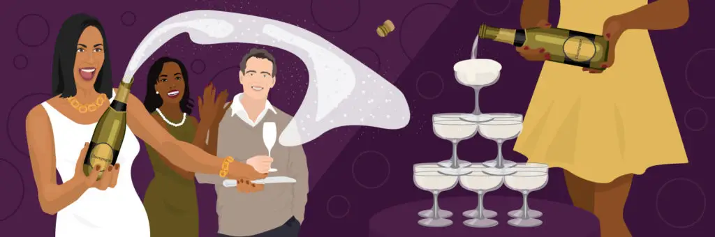 Bubble Over With Champagne And Sparkling Wine Reluctant to pop that cork? The Party Goddess! LA’s best full-service event planner shows you why Champagne and Sparkling Wine are perfect for every day! Check it out at https://thepartygoddess.com/bubble-champagne-sparkling-wines #champagne #sparklingwine #wineparing #wine - header image