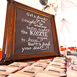 Quirky Fab Style? Try These Fun Wedding Ideas! Formal and stuffy not your style? The Party Goddess, LA's best wedding planner, shares fun wedding ideas to make your big day uniquely "you"! Check it out at https://thepartygoddess.com/quirky-fab-style-try-fun-wedding-ideas #minaretphotography #weddingplanner #partyplanner #eventplanner #eventprofs - koozie image