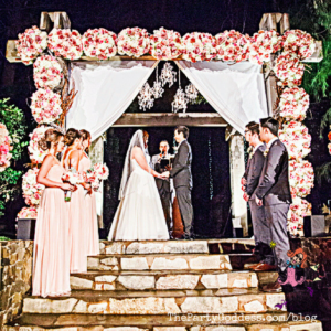 Wedding Ceremony Ideas: Say "I Do" YOUR Way! Where and how will you say "I do"? The Party Goddess!, LA's best full service event planner, shares ideas to make your wedding ceremony ridiculously fab! Check it out at https://thepartygoddess.com/wedding-ceremony-ideas-your-way @maiasphoto @christinechang #thebecker #minaretphotography #weddingplanner - outdoors arch image