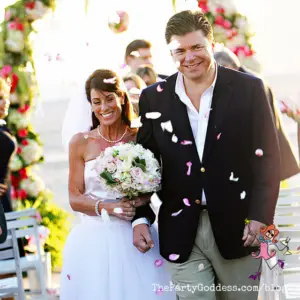 Wedding Ceremony Ideas: Say "I Do" YOUR Way! Where and how will you say "I do"? The Party Goddess!, LA's best full service event planner, shares ideas to make your wedding ceremony ridiculously fab! Check it out at https://thepartygoddess.com/wedding-ceremony-ideas-your-way @maiasphoto @christinechang #thebecker #minaretphotography #weddingplanner - beach ceremony image