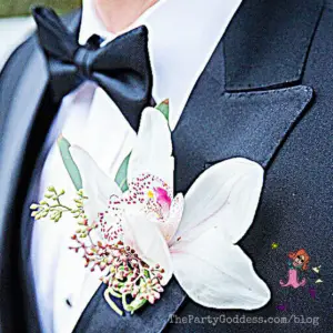 Wedding Planning 101: Small Details, Big Impact! All about the details! The Party Goddess, LA's best full service event planner, shares wedding planning ideas to make your big day ridiculously fabulous! Check it out at https://thepartygoddess.com/wedding-planning-101-small-details-big-impact #eventprofs #weddingday @christinechang - boutonniere