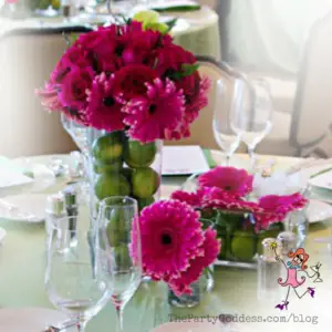Wedding Table Decorations You'll Want To Copy! We're talkin' table decor! The Party Goddess, LA's best event planner, shares a variety of wedding table decorations that impressed her most recent brides! Check it out at https://thepartygoddess.com/wedding-table-decorations-youll-want-copy #weddingplanner #partyplanner #eventprofs #maiasphoto #thebecker @christinechang - flowers & limes table decor image