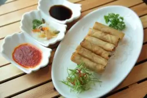 Chill Out, It’s National Frozen Food Day! Wondering what you should eat today? The Party Goddess! LA’s best full-service event planner shares fun trivia about National Frozen Food Day! Check it out at https://thepartygoddess.com/ chill-national-frozen-food-day @cheesecake @calpizzakitchen - spring roll image