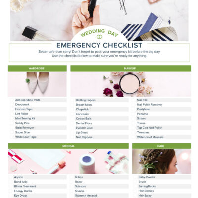 No Drama Here, Wedding Day Emergency Checklist