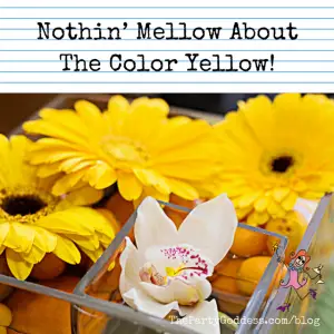 Nothin’ Mellow About The Color Yellow! | The Party Goddess!