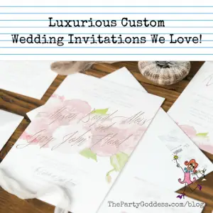 Luxurious Custom Wedding Invitations We Love! | The Party Goddess!