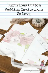 Luxurious Custom Wedding Invitations We Love! - Pinterest title image
