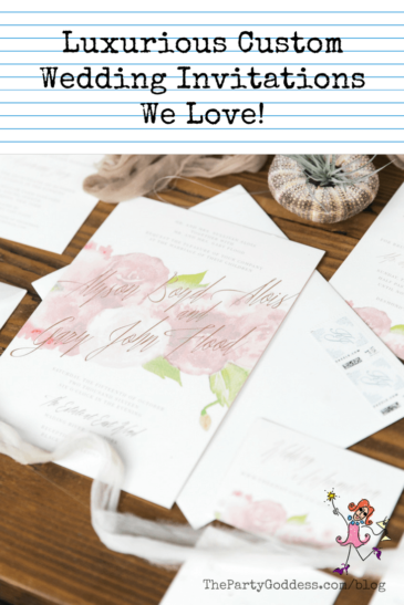 Luxurious Custom Wedding Invitations We Love!The Party Goddess