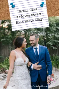 Urban Glam Wedding Style: Boho Meets Edgy! - Pinterest title image