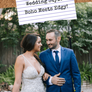 Urban Glam Wedding Style: Boho Meets Edgy! - Pinterest title image