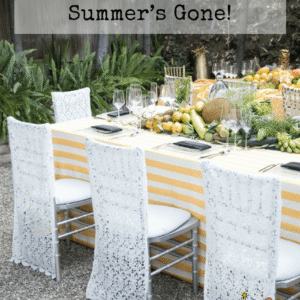 Outdoor Tablescapes To Try Before Summer’s Gone - Pinterest title image