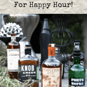 Upcycle This!&nbsp;Decorative Bottles For Happy Hour! - Pinterest title image