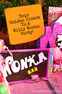 Your Golden Ticket To A Willy Wonka Party! - Pinterest title image