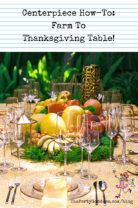 Centerpiece How-To: Farm To Thanksgiving Table! - Pinterest title image