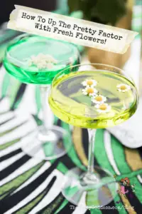 How To Up The Pretty Factor With Fresh Flowers! - Pinterest title image
