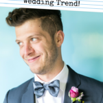 Blue Crush Loving The Blue Suit Wedding Trend - Pinterest title image
