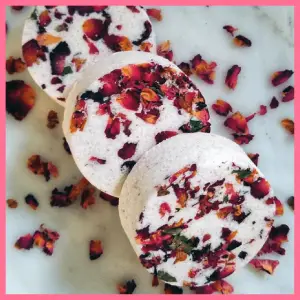 rose petal bath bombs