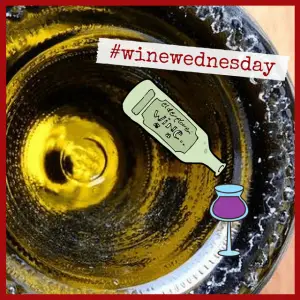 close up of bottom of wine bottle
