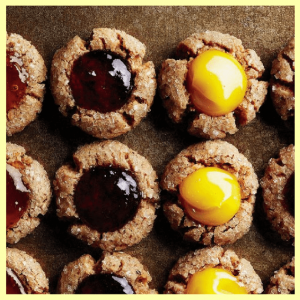 Colorful Spring Sweets & Artisan Confections! - roasted almond thumbprint cookies