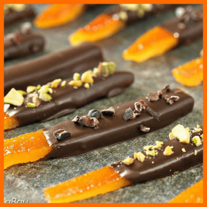 Colorful Spring Sweets & Artisan Confections! - chocolate dipped candied orange peel