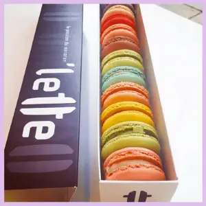 Colorful Spring Sweets & Artisan Confections! - box of Lette colorful macarons