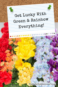 Get Lucky With Green & Rainbow Everything! - Pinterest title image