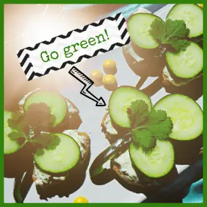 Get Lucky With Green & Rainbow Everything! - cucumber tea sandwiches in shape of shamrocks