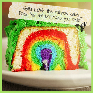 Get Lucky With Green & Rainbow Everything! - rainbow cake