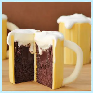 Get Lucky With Green & Rainbow Everything! - beer mug cakes